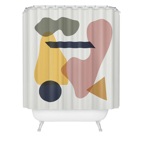 Nick Quintero Abstract Summer Shapes Shower Curtain