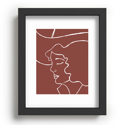 Nick Quintero Cowgirl Line Art Recessed Framing Rectangle