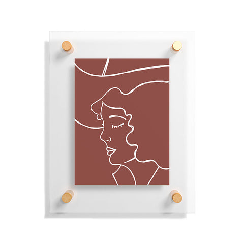 Nick Quintero Cowgirl Line Art Floating Acrylic Print