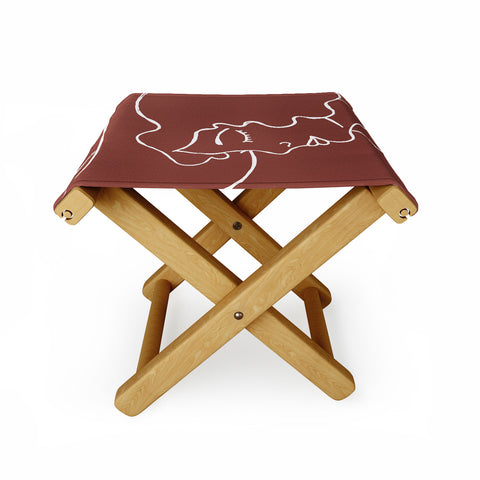 Nick Quintero Cowgirl Line Art Folding Stool
