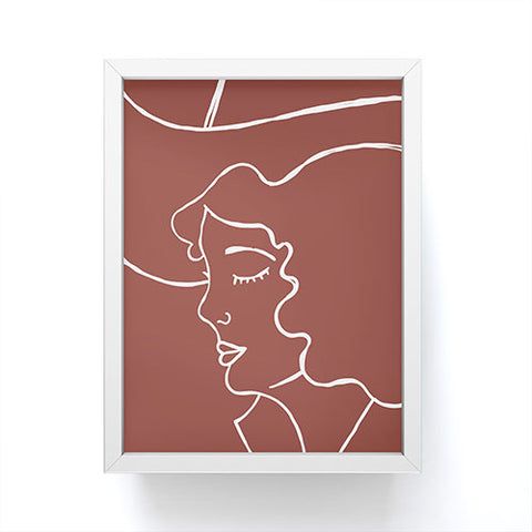 Nick Quintero Cowgirl Line Art Framed Mini Art Print