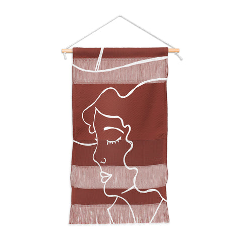 Nick Quintero Cowgirl Line Art Wall Hanging Portrait