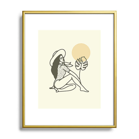 Nick Quintero Cowgirl Palm Metal Framed Art Print