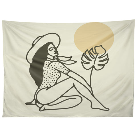 Nick Quintero Cowgirl Palm Tapestry