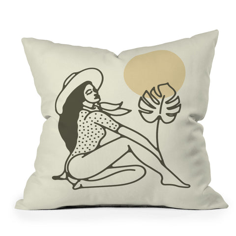 Nick Quintero Cowgirl Palm Throw Pillow