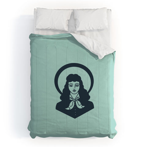 Nick Quintero Cowgirl Portrait Comforter