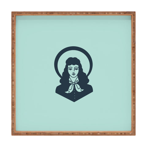 Nick Quintero Cowgirl Portrait Square Tray