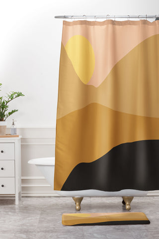 Nick Quintero Desert Depth Shower Curtain And Mat