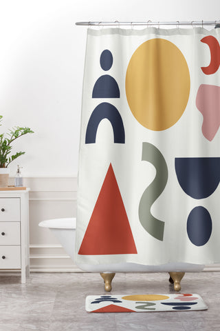 Nick Quintero Desert Map Shower Curtain And Mat