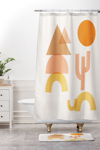 Nick Quintero Desert Shapes Shower Curtain And Mat