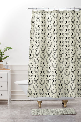 Nick Quintero Existential Dread Pattern Shower Curtain And Mat