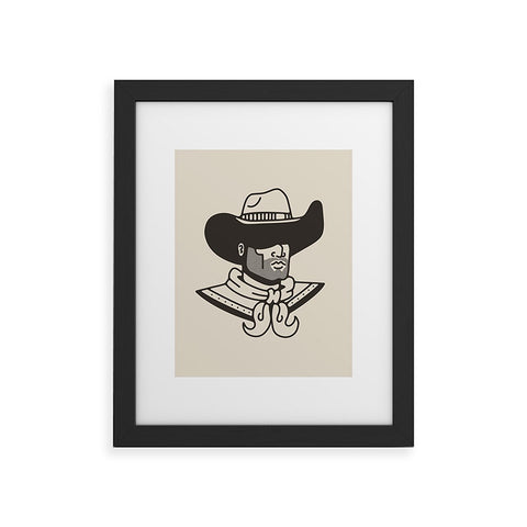 Nick Quintero Faceless Cowboy Framed Art Print