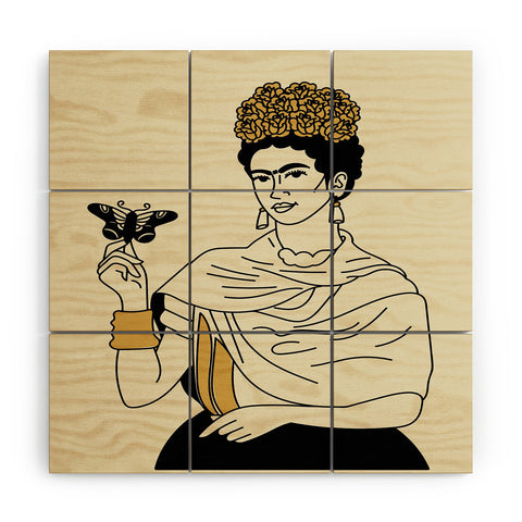 Nick Quintero Frida 1 Wood Wall Mural
