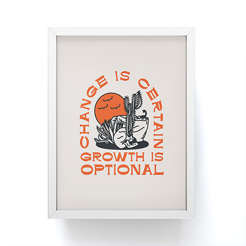 Nick Quintero Growth is Optional Framed Mini Art Print