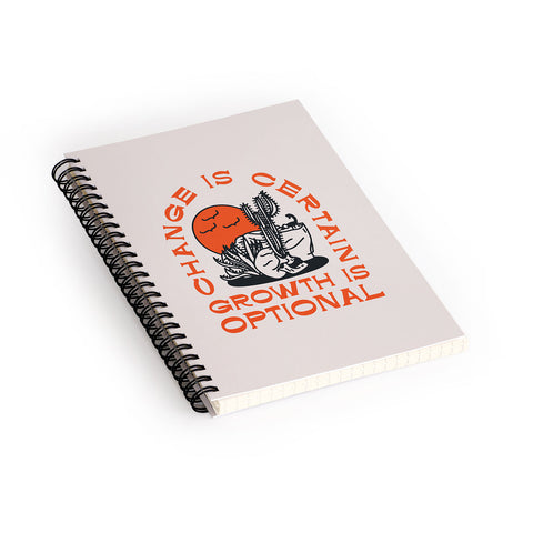 Nick Quintero Growth is Optional Spiral Notebook