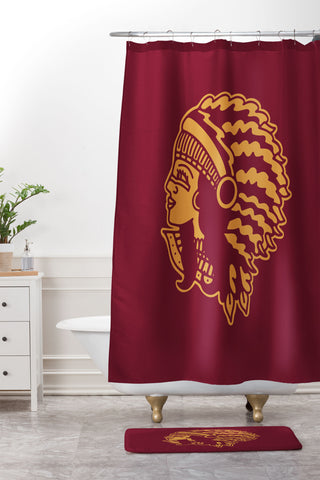Nick Quintero Headdress Shower Curtain And Mat