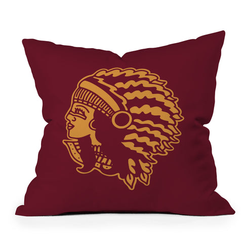 Nick Quintero Headdress Throw Pillow