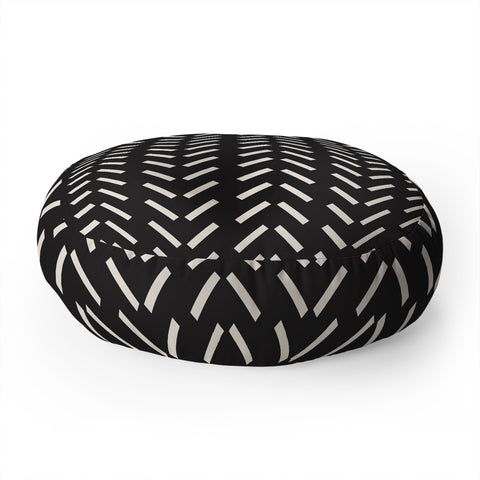 Nick Quintero Herringbone Floor Pillow Round