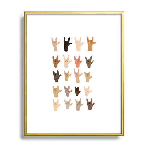 Nick Quintero I Love You I Metal Framed Art Print