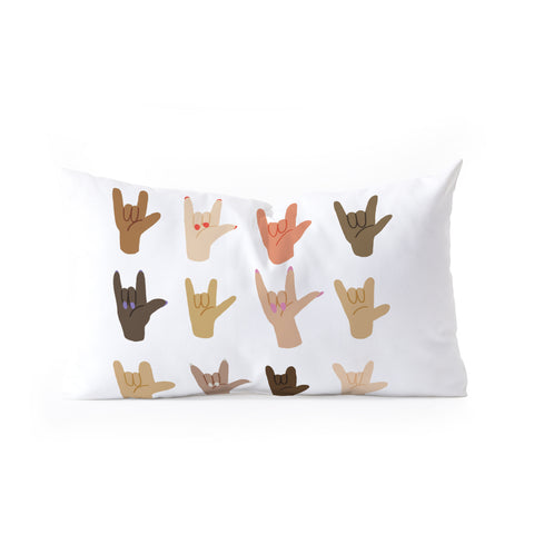Nick Quintero I Love You I Oblong Throw Pillow