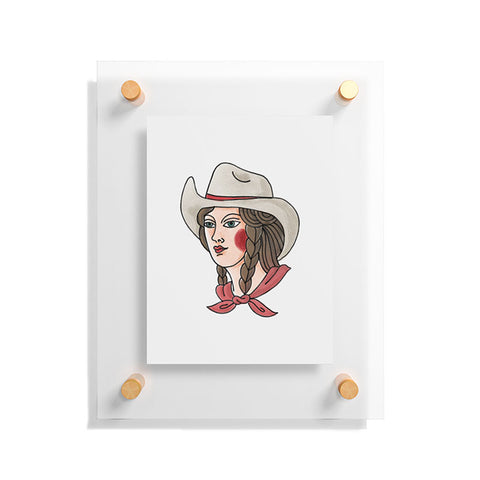 Nick Quintero Marker Cowgirl Floating Acrylic Print