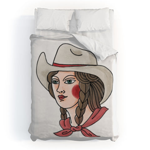 Nick Quintero Marker Cowgirl Duvet Cover