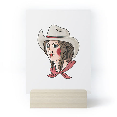 Nick Quintero Marker Cowgirl Mini Art Print
