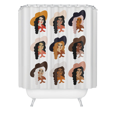 Nick Quintero Multi Culture Cowgirl Shower Curtain