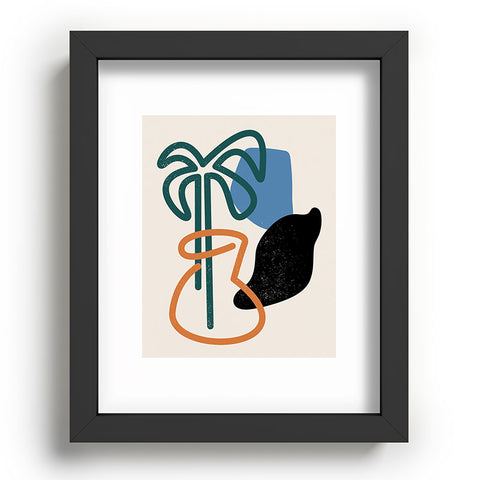 Nick Quintero Palm Tree Vase Recessed Framing Rectangle