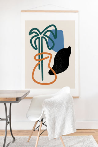 Nick Quintero Palm Tree Vase Art Print And Hanger
