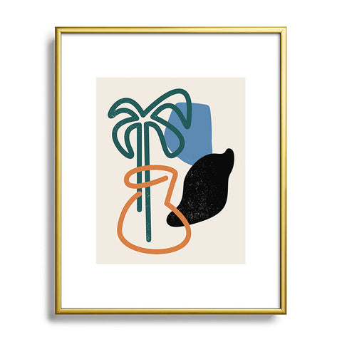 Nick Quintero Palm Tree Vase Metal Framed Art Print