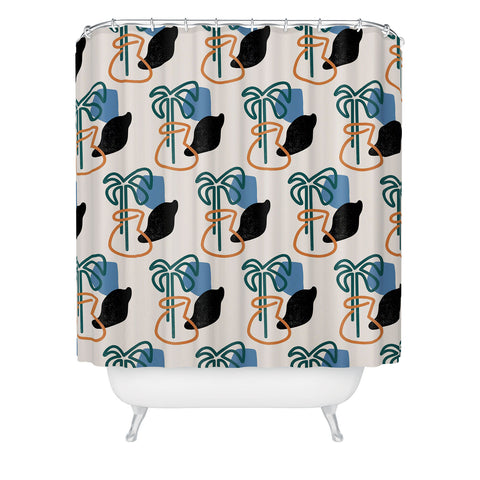Nick Quintero Palm Tree Vase Shower Curtain