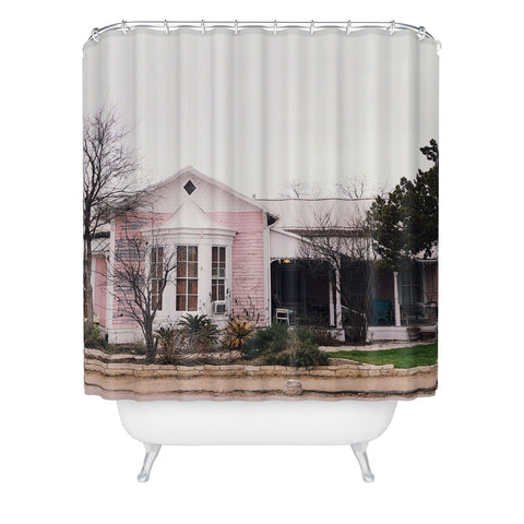 Nick Quintero Pink House Gruene TX Shower Curtain