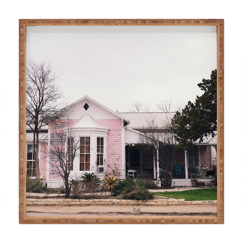 Nick Quintero Pink House Gruene TX Square Tray