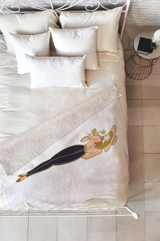 Nick Quintero Pretty Cowgirl Fleece Throw Blanket