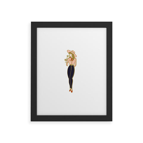 Nick Quintero Pretty Cowgirl Framed Art Print