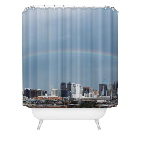 Nick Quintero Rainbow Over Dallas Shower Curtain