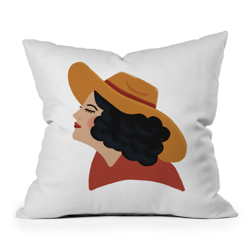 Nick Quintero Sad Cowgirl Throw Pillow
