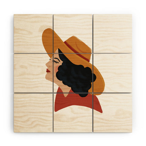 Nick Quintero Sad Cowgirl Wood Wall Mural