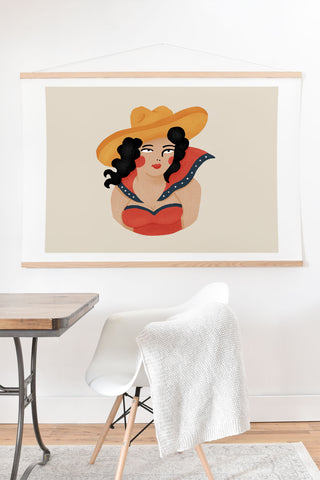 Nick Quintero Western Babe Art Print And Hanger