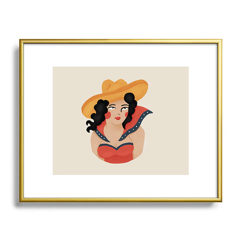 Nick Quintero Western Babe Metal Framed Art Print