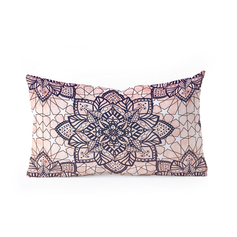 Nika BOHO MOSAIC MANDALA Oblong Throw Pillow
