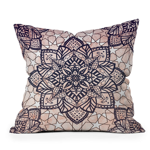 Nika BOHO MOSAIC MANDALA Throw Pillow