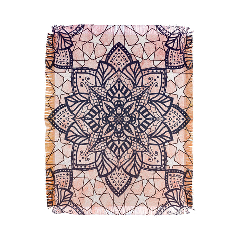 Nika BOHO MOSAIC MANDALA Throw Blanket
