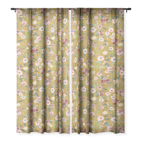 Nika COTTAGE FLORAL FIELD Sheer Non Repeat