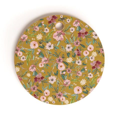 Nika COTTAGE FLORAL FIELD Cutting Board Round