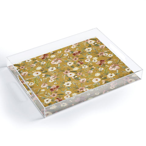 Nika COTTAGE FLORAL FIELD Acrylic Tray