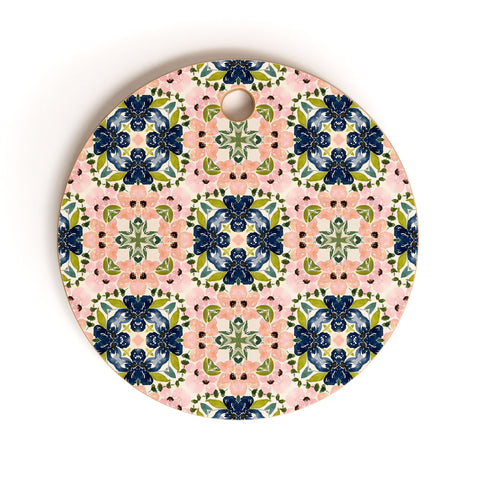 Nika FLORAL TILE Cutting Board Round