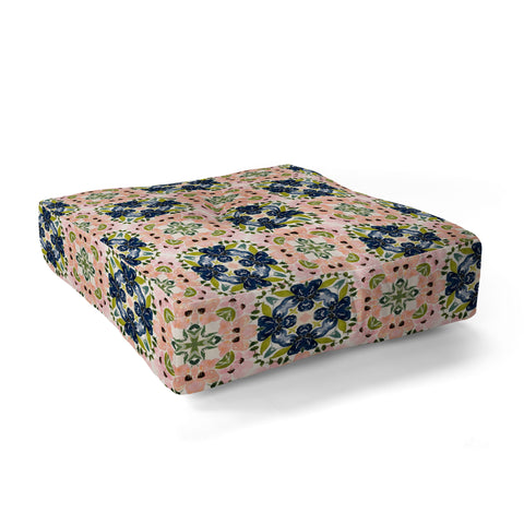 Nika FLORAL TILE Floor Pillow Square