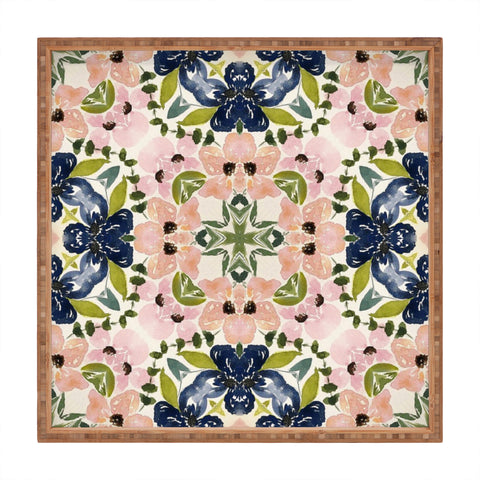 Nika FLORAL TILE Square Tray